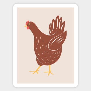 Happy Terracotta Hen Sticker